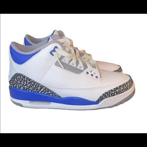 Jordan 3 racer blue ,9.5 ,blue white,new